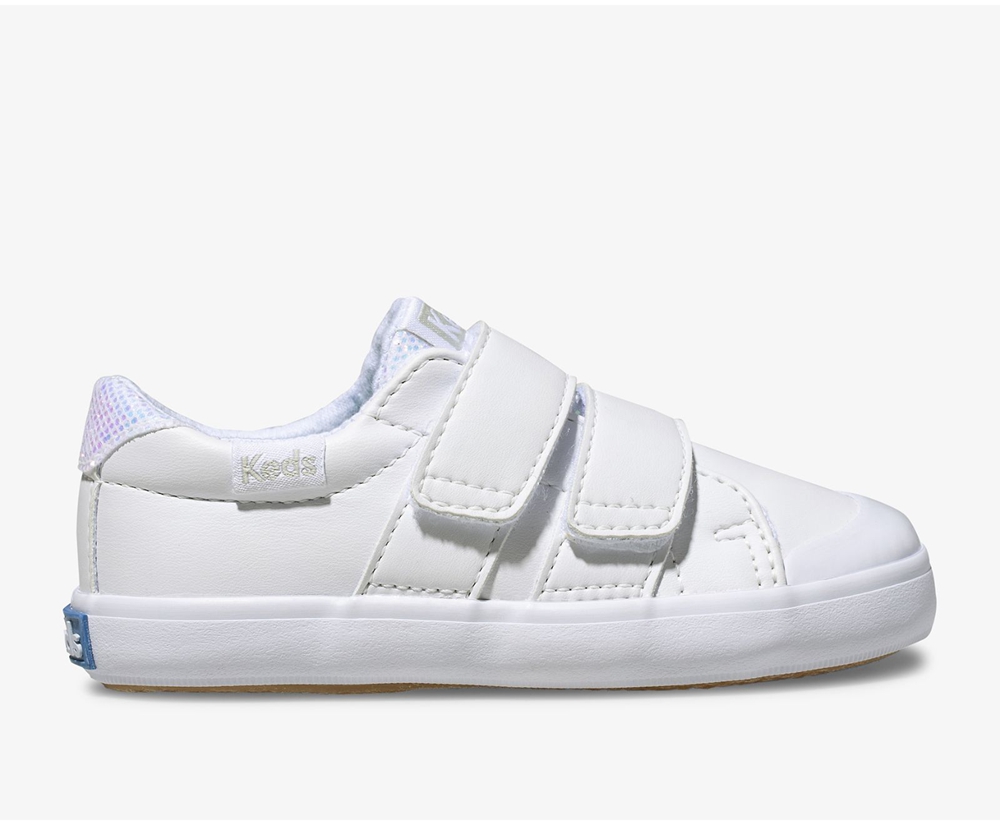 Slip Ons Keds Niños Blancas - Courtney - 946-CPLAMG